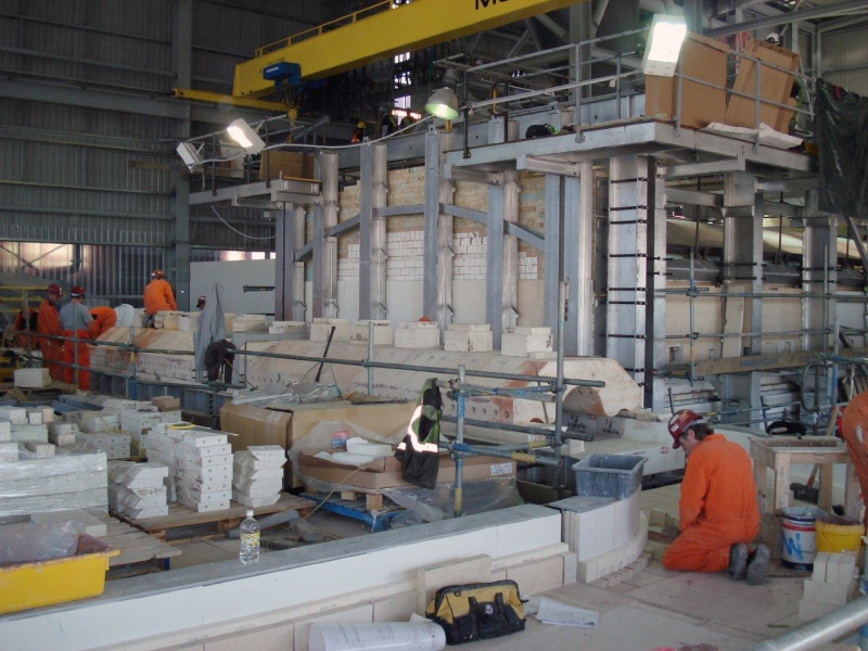 steel blast furnace refractory heatup operation